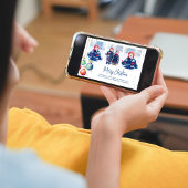 クリスマスおめでとう 赤いスクリプトの写真コラージュ シーズンカード