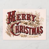 クリスマスおめでとう - 赤と金 シーズンカード (正面)