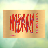 クリスマスおめでとう 赤 エレガント モダン アーティスティック ウィンドウサイン (シート3)