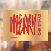 クリスマスおめでとう 赤 エレガント モダン アーティスティック ウィンドウサイン (シート2)