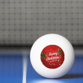 クリスマスおめでとう 赤 卓球ボール (ネット)