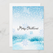 クリスマスおめでとう、雪 シーズンカード (正面/裏面)