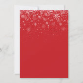 クリスマスおめでとう　４枚の写真をコラージュ　雪の結晶 シーズンカード (裏面)