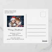 クリスマスおめでとう 2枚の写真 金 箔シーズンポストカード (裏面)