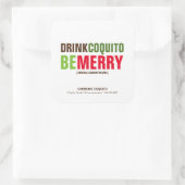 クリスマスおめでとう Coquito スクエアシール (バッグ)