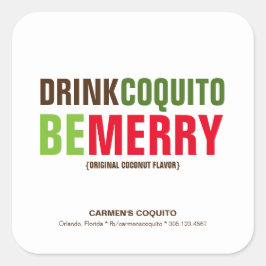 クリスマスおめでとう Coquito スクエアシール