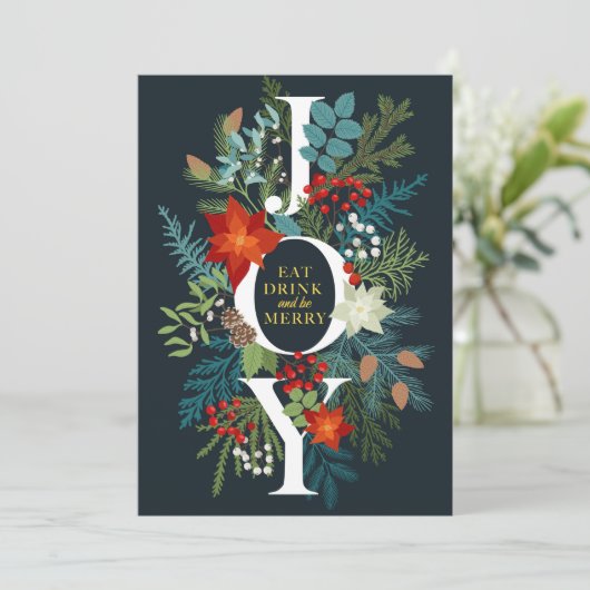 クリスマスおめでとう JOY 法人からのご挨拶 シーズンカード (スタンド正面)