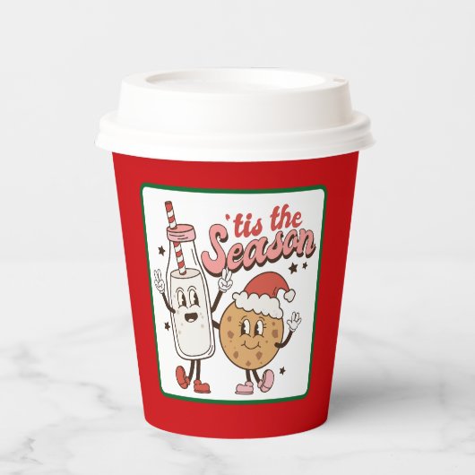 クリスマスおもしろいお洒落紙カップ 紙コップ (正面)