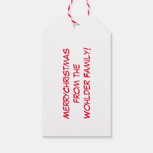 クリスマスおもしろいかわいいマウスツリーマンガ ギフトタグ (裏面)