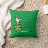 クリスマスおもしろいかわいいマウスツリーマンガ クッション (ブランケット)