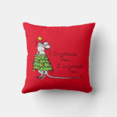 クリスマスおもしろいかわいいマウスツリーマンガ クッション (裏面)