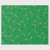 クリスマスおもしろいかわいいマウスツリーマンガ ラッピングペーパー (フラット)