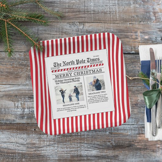 クリスマスおもしろいかわいい写真お洒落新聞 ペーパープレート