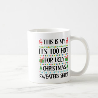 クリスマスおもしろいが暑すぎる醜いクリスマスセーター女性M コーヒーマグカップ