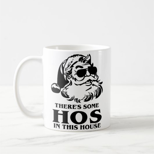 クリスマスおもしろいこの家には家が幾つかある コーヒーマグカップ (左)