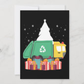 クリスマスおもしろいごみトラック冬のホリデーギフト シーズンカード (正面)