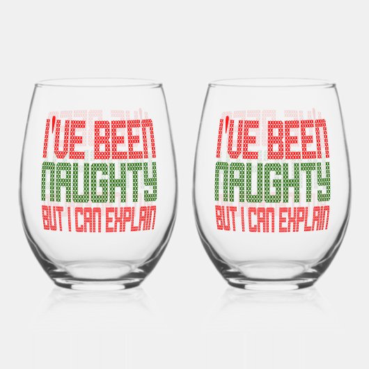 クリスマスおもしろいだっいけなたけど説明できる ステムなしワイングラス (裏面)