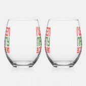 クリスマスおもしろいだっいけなたけど説明できる ステムなしワイングラス (左)