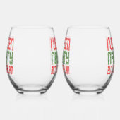 クリスマスおもしろいだっいけなたけど説明できる ステムなしワイングラス (右)