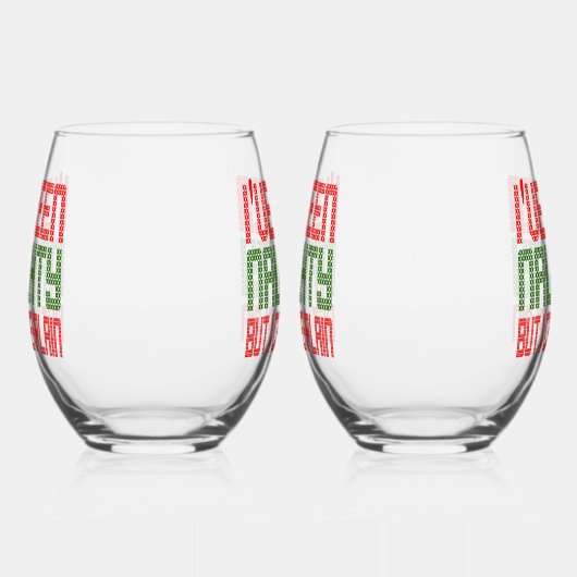 クリスマスおもしろいだっいけなたけど説明できる ステムなしワイングラス (右)