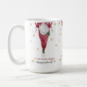 クリスマスおもしろいつる格言in There Snowflakes コーヒーマグカップ (左)