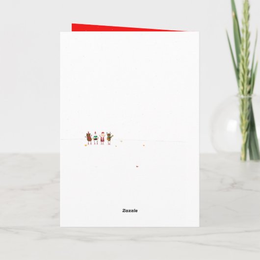 クリスマスおもしろいなサンタクロースはカナダの編集可能でした シーズンカード (裏面)