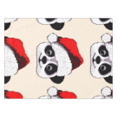 クリスマスおもしろいにかわいいパンダ テーブルクロス (正面(横))