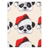 クリスマスおもしろいにかわいいパンダ テーブルクロス (正面)