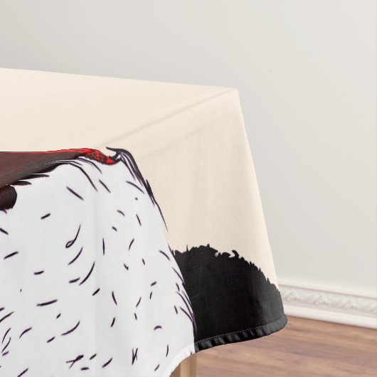 クリスマスおもしろいにかわいいパンダ テーブルクロス (インサイチュ)