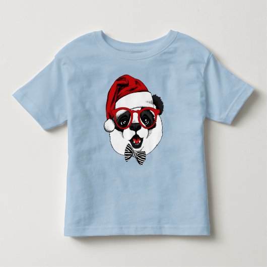 クリスマスおもしろいにかわいいパンダ トドラーTシャツ (正面)