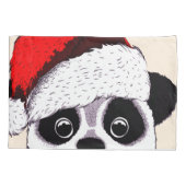 クリスマスおもしろいにかわいいパンダ 枕カバー (裏面)