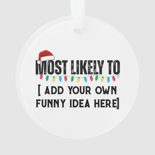 😂クリスマスおもしろいになる可能性が最も高い引用文を作成 オーナメント (裏面)