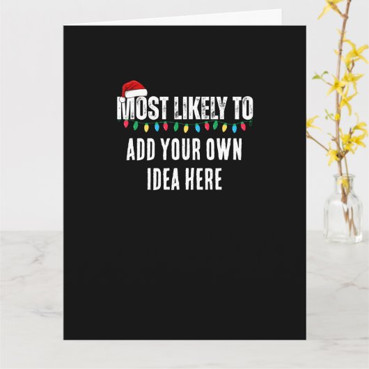 😂クリスマスおもしろいになる可能性が最も高い引用文を作成 カード (黄色い花)