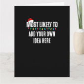 😂クリスマスおもしろいになる可能性が最も高い引用文を作成 カード (正面)