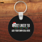 😂クリスマスおもしろいになる可能性が最も高い引用文を作成 キーホルダー (正面)