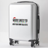 😂クリスマスおもしろいになる可能性が最も高い引用文を作成 シール (スーツケース)