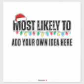 😂クリスマスおもしろいになる可能性が最も高い引用文を作成 シール (シート)