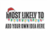 😂クリスマスおもしろいになる可能性が最も高い引用文を作成 シール (正面)