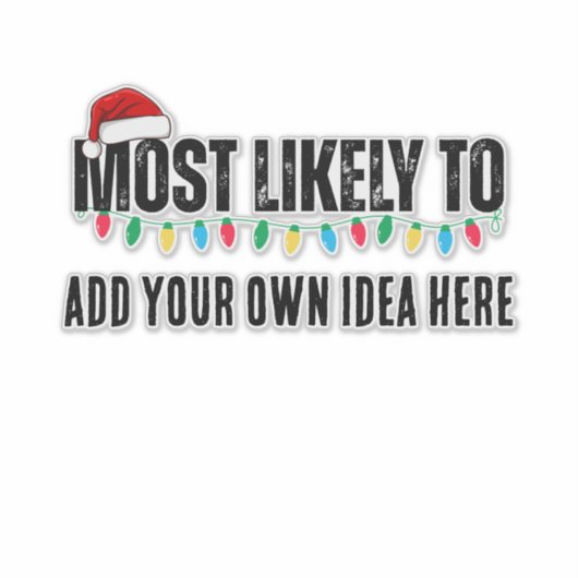 😂クリスマスおもしろいになる可能性が最も高い引用文を作成 シール (正面)