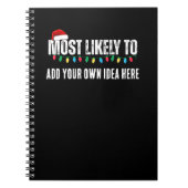 😂クリスマスおもしろいになる可能性が最も高い引用文を作成 ノートブック (正面)