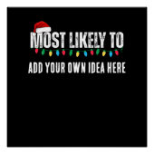 😂クリスマスおもしろいになる可能性が最も高い引用文を作成 ポスター (正面)