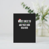 😂クリスマスおもしろいになる可能性が最も高い引用文を作成 ポストカード (スタンド正面)