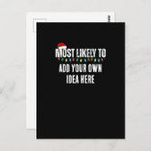 😂クリスマスおもしろいになる可能性が最も高い引用文を作成 ポストカード (正面/裏面)