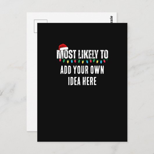 😂クリスマスおもしろいになる可能性が最も高い引用文を作成 ポストカード (正面/裏面)