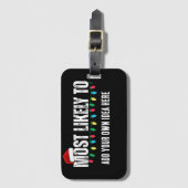 😂クリスマスおもしろいになる可能性が最も高い引用文を作成 ラゲッジタグ (正面縦)