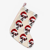 クリスマスおもしろいのかわいいパンダ スモールクリスマスストッキング (正面 (吊り時))