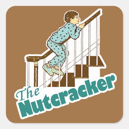 クリスマスおもしろいのくるみ割り スクエアシール (正面)