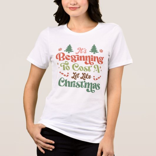 クリスマスおもしろいのように値段が高くなってきている トライブレンドTシャツ (正面)