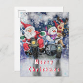 クリスマスおもしろいのカードのギフト幸せな友人 ポストカード (正面/裏面)
