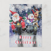 クリスマスおもしろいのカードのギフト幸せな友人 ポストカード (正面)